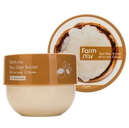 [FarmStay] Многофункциональный крем с маслом ши Real Sher Butter All-in-One Cream 300ml