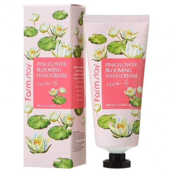 [FarmStay] Крем для рук Pink Flower Blooming Hand Cream Water Lily,100мл