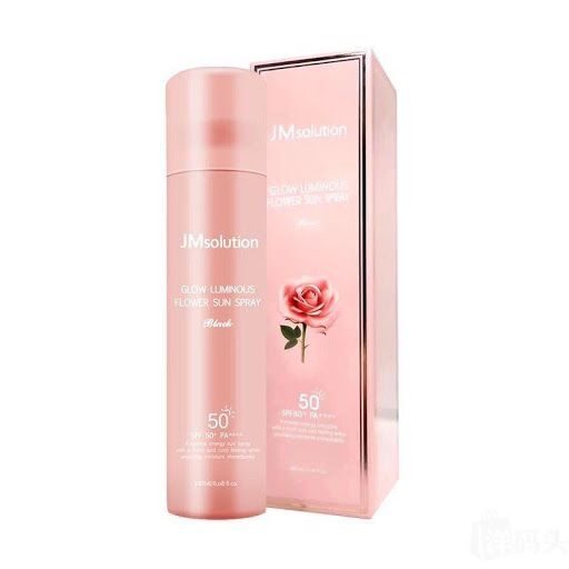 [JM Solution] Glow Luminouse Flower Sun Spray Rose SPF50+PA++++ 180мл
