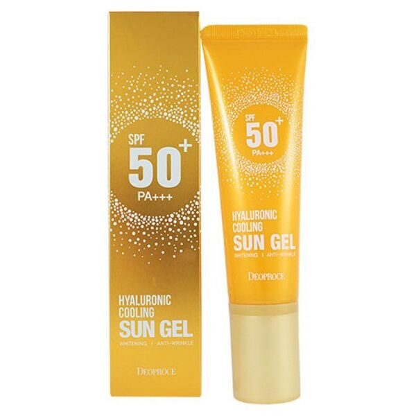 [DEOPROCE] Охлаждающий гиалуроновый солнцезащитный гель HYALURONIC COOLING SUN GEL SPF 50+ PA+++ 50g