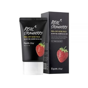 [FarmStay] Маска-пленка для носа FARMSTAY REAL STRAWBERRY NOSE PACK, 60 мл