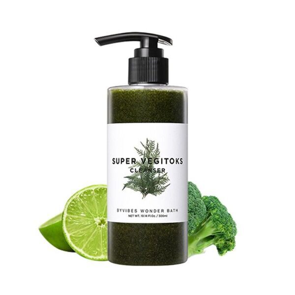 [WONDER BATH] Универсальный детокс-гель для умывания зеленый Super Vegitoks Cleanser Original 300мл