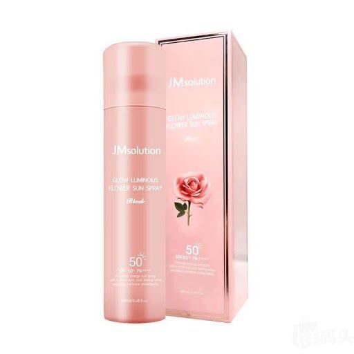 [JM Solution] Glow Luminouse Flower Sun Spray Rose SPF50+PA++++ 180мл