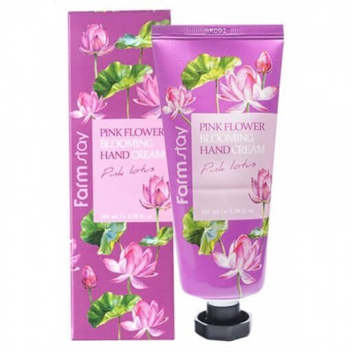 [FarmStay] Крем для рук Pink Flower Blooming Hand Cream Pink Lotus,100мл