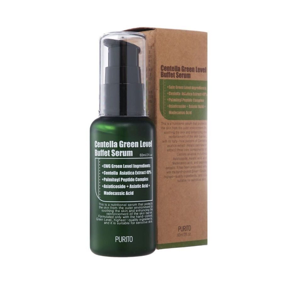 [PURITO] Увлажняющая сыворотка для восстановления кожи с центеллой Centella Green Level Buffet Serum 60ml