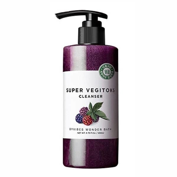 [WONDER BATH]  Универсальный детокс-гель для умывания фиолетовый Super Vegitoks Cleanser Purple 300мл
