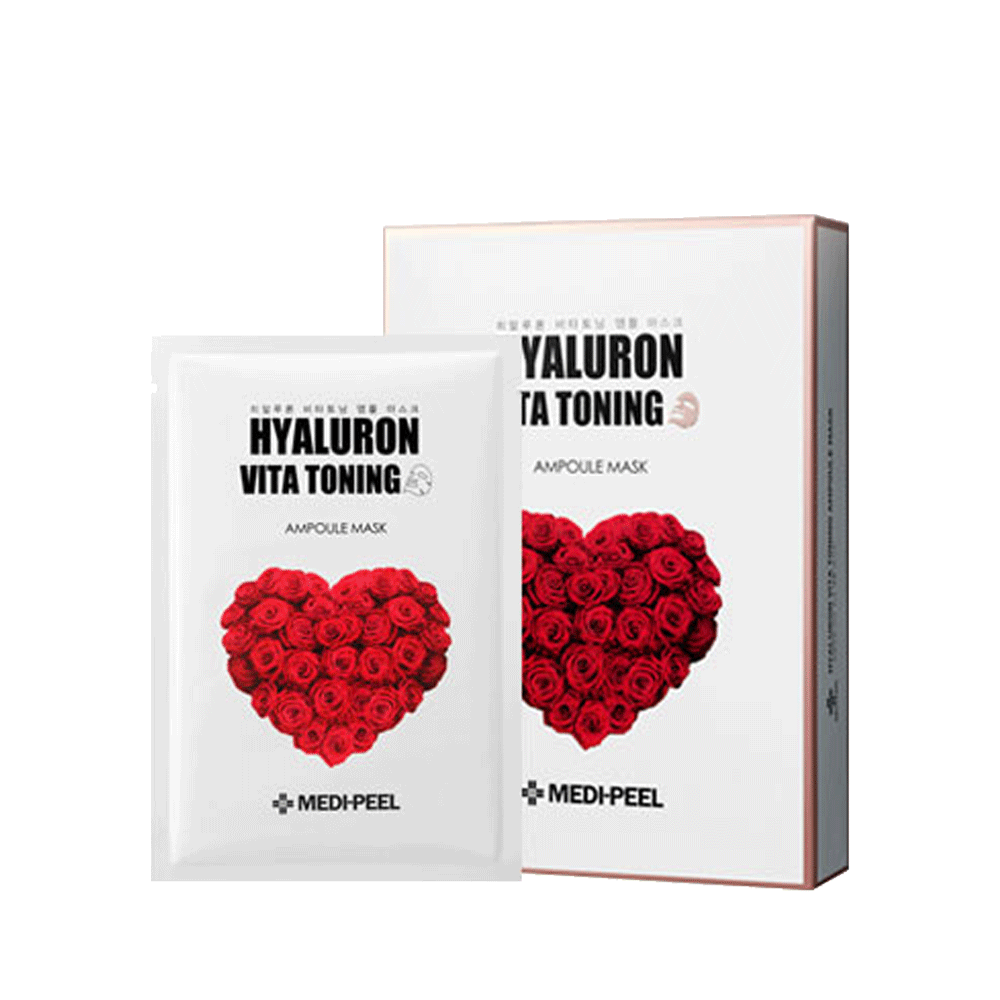 [MEDI-PEEL] Витаминная тонизирующая маска Hyaluron 100 Vita Torning Ampoule Mask 10шт