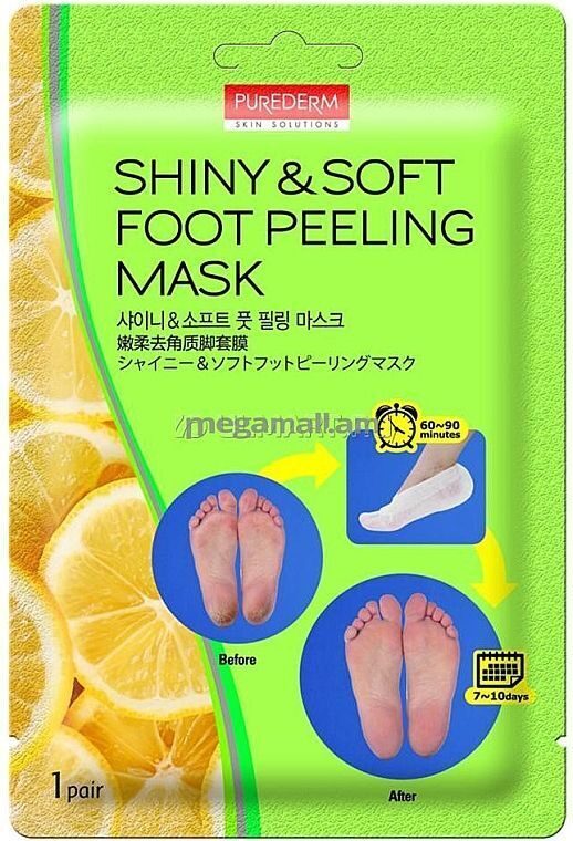 [PUREDERM] Педикюрные носочки Shiny & Soft Foot Peeling Mask