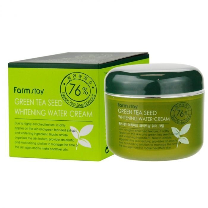 [FarmStay] Отбеливающий аква крем для лица на экстракте зеленого чая  FarmStay Green Tea Seed Whitening Water Cream,100мл